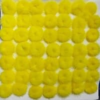 50/25pcs 40mm Pompom Balls for Sewing On Knitted Keychain Scarf Shoes Hats DIY Jewelry Crafts Accessories Craft Decorations ( Color : Yellow , Size : 40mm 25pcs )