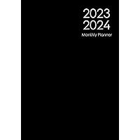 2023-2024 Monthly Planner: Simple monthly planner 24 Months Easy to use, uncomplicated, Each Month is a 2-page Spread for personal, business, Students, Adults, Black Cover ( 7 x 10, 110 Pages )