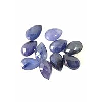 68.26 Ct Deep Blue Sapphire Teardrop Size 14x9 mm Cut Faceted 10 Pcs Lot Loose Gemstone Best for Making Pendant, Earring, Necklace Hanging Jewelry-Wholesale Price Briolette