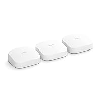 Amazon eero Pro 6 mesh Wi-Fi 6 router system | built-in Zigbee smart home hub | 3-pack | coverage up to 560 sq.m