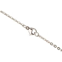 Flat Cable Chain Necklace 2.3mm Stainless Steel with Lobster Claw Clasp Sold Per 24Inch/Pack (3packs Bundle), Save $2
