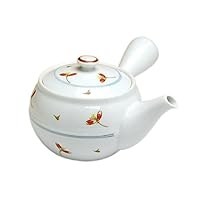 Japanese Teapot Kyusu for one person Ceramic 9.8 fl oz Arita Imari ware Made in Japan Porcelain Tea pot for Green Tea Akane-so