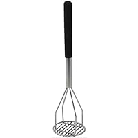 Winco 4-Inch by 18-Inch Round Potato Masher with Plastic Handle