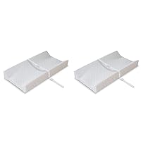 Summer Contoured Changing Pad, 16 x 32 – Comfortable & Secure, with Security Strap and Two High Curved Sides, Easy to Clean (Pack of 2)