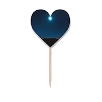 Moon Night Sky Art Deco Fashion Toothpick Flags Heart Lable Cupcake Picks