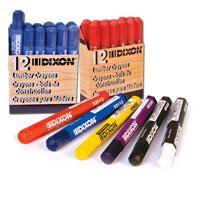 Dixon Ticonderoga 49400 Lumber Crayons, Black (Pack of 12)