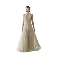 Floor-Length Evening Gown With Paneled Bodice