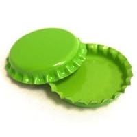 50 Lime Green ON Both Sides Bottle Caps New Unused Bottlecaps Colored 2 Sided