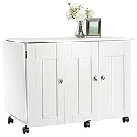 Sauder 414873 Sewing & Craft Cart, Soft White Finish