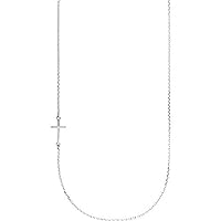 Off-Center Sideways Cross Necklace