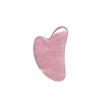 Natural Rose Quartz Gua Sha Scraping Massage Tool Set for Spa Acupuncture Therapy for Face Eye Neck Body Muscle Relaxing and Relieve Fine Lines and Wrinkles (Finger Shape Guasha)