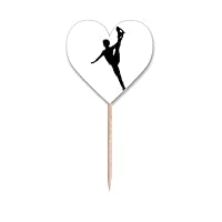 Player Sports Physical Education Skating Toothpick Flags Heart Lable Cupcake Picks