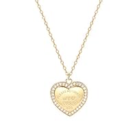 heart Necklaces for Women,heart pendant,Sterling silver necklace,four leaf clover pendant,18k gold plating,gift box,for Teen Girls,Simple Jewelry