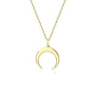 Necklaces for Women,Sterling silver necklace,moon pendant,18k gold plating,gift box,for Teen Girls,Simple Jewelry