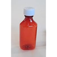 Graduated Oval 4 Ounce 118.3 ml Amber RX Medicine Bottles w/Caps-Pharmaceutical Grade-The Ones We Sell to Pharmacies, Hospitals, Labs (50)
