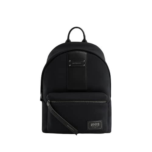 METROCITY Men's Backpack M231PT3100Z Black Leather Zipper Type