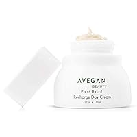 Ecco Bella Plant Based Recharge Day Cream Face Moisturizer - Vegan Skin Moisturizing Face Cream with FortiSomes Eco-Protection & Blue Light Shield - Cruelty Free - Hydrating Formula - 1.7 oz