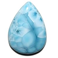 88.5 Ct Natural Fine Quality Larimar Pear Shape Cabochon Loose Gemstone 30X41X8.8 MM