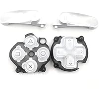 Replacement L R Buttons ABXY Key D-Pad Direction Button Left Right Trigger Button for PS Vita 2000 PSV 2000 Console White