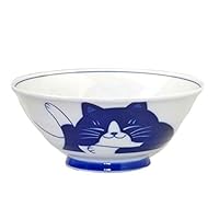 Japanese Cute Cat Design 7.48 Inches Soup Ramen Noodle or Serving Bowl Hachiware from Japan