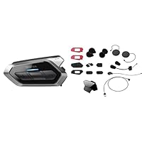 Sena 50R 3-Button Motorcycle Bluetooth Headset w/Sound by Harman Kardon Integrated Mesh Intercom System (Single) and 50R Accessory Kit with Sound by Harman Kardon Speakers and Mic (50R-A0202), Black