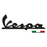 labelbike - 3D Resin Stickers Written Vespa for Piaggio with Italian Flag