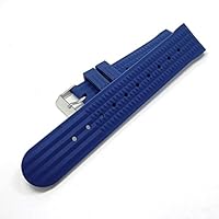 Silicone Strap Accessories for Rolex Water Ghosts 007 SRP777J1 20MM 22MM Men's Rubber Strap Women's Waterproof Strap (Color : Blue, Size : 20mm)