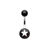 WildKlass Jewelry Nova Star Acrylic Belly Button Ring