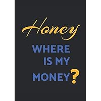 Honey Where Is My Money ?: Blank Dot Lined Dotted Paper Book A5 usable as Budgeting Notebook Household Account Book Accounting Budgeting Workbook ... Payment Log Book Gift especially for Couples