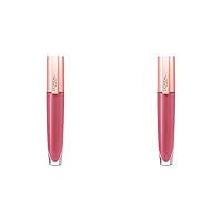Glow Paradise Hydrating Tinted Lip Balm-in-Gloss with Pomegranate Extract & Hyaluronic Acid, Ultra-Gentle, Non-Sticky Formula, Rosy Utopia, 0.23 Fl Oz (Pack of 2)