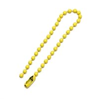 Laliva 50pcs (12cm/4.72inch) 2.4mm Colorful Ball Bead Chains Fits Keyring/Key Chain/Dolls/Label Hand Tag Connector DIY Jewelry Findings - (Color: Yellow)