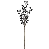 ASCA Artificial Flower Arrangement, Belly Spray, Black, Total Length 18.5 inches (47 cm)