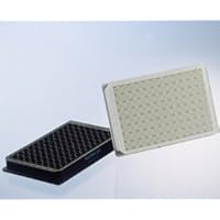 655955 White Polystyrene CELLCOAT Collagen Type I Microplate with Lid, Flat Bottom, Chimney Style, 96 Well (Pack of 20)