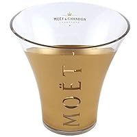 Moet & Chandon Champagne Ice Bucket Bottle Cooler Gold/Transparent for a Magnum 1.5 Litre or 0.75 Litre Bottle