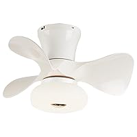 Ceiling Fan with Lights Led Ceiling Fan with Light 3 Colour Changeable Ceiling Fan Lights with Remote Control Adjustable Speed & Timing Low Noise for Dining Room, Bedroom/White/55Cm/21.6Inch