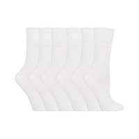 6 Pack Women Thin Non Binding Extra Wide Loose Top Cotton Diabetic Socks