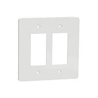 Square D X Series Wall Plate for Outlet and Light Switch, Mid Size Plus 2 Gang, Matte White
