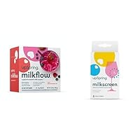 UpSpring Milkflow Electrolyte Breastfeeding Supplement Drink Mix with Fenugreek | Berry Flavor+Milkscreen Test Strips to Detect Alcohol in Breast Milk, 8 Test Strips