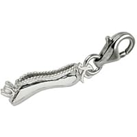 Rembrandt Charms Ballet Slipper Charm with Lobster Clasp, 14k White Gold