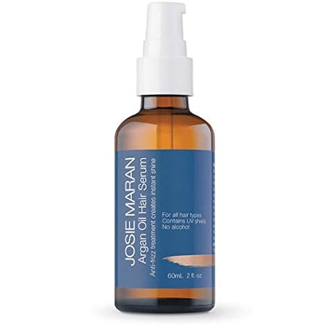 Josie Maran Argan Oil Hair Serum - Enhance Color and Smooth Frizz For Glossy and Silky Repaired Ends (60ml/2.0oz)