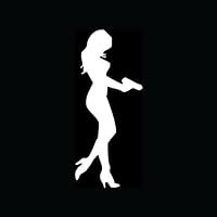 WOMAN WITH GUN Sexy Sticker Vinyl Chick Girl Arms Decal Shoot Cute Military S3 - Die cut vinyl decal for windows, cars, trucks, tool boxes, laptops, MacBook - virtually any hard, smooth surface
