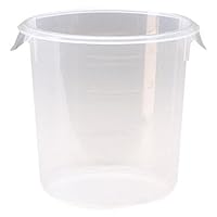 Plastic Round Food Storage Container for Kitchen/Food Prep/Storing, 4 Quart, Clear, Container Only (FG572124CLR) (Lid not included)