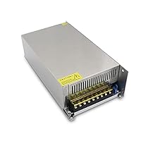 AC to DC 1200W Power Supply, Switching Converter 12V /24V/36V/48V 1200W for CCTV, Computer Project, 3D Printer, LED Strip Light (12v 100a 1200w, 100-120VAC/silver)