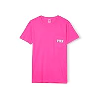 Victoria's Secret Pink Cotton Short Sleeve Campus T Shirt (XS-XXL)
