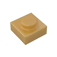 Classic Bulk Plate Block 1x1, 100 Piece Golden Building Plate, Compatible with Lego Parts and Pieces 3024, 100% Compatible with All Major Brick Brands(Colour:Golden)