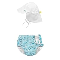 i play. by green sprouts Snap Reusable Swimsuit Diaper and Flap Sun Protection Hat