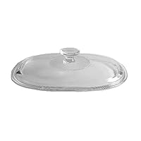 Corningware/Pyrex Clear Oval Glass Lid Fits Both F-2 & F-6 Dishes Made in the USA