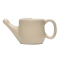 Ceramic Neti Pot with Leak Proof Nostril Better Capacity - Holds 350 ml – with Comfort Grip - Lead-Free and Microwave and Dishwasher Safe