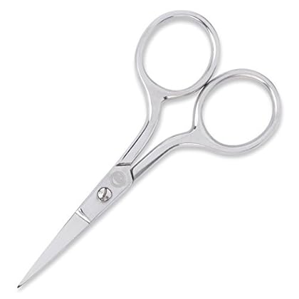 Small Hair Cutting Scissors For Men Women with Sharp Blades, Stainless Steel Mini Beauty Scissor, Use for Grooming Eyebrows, Trimming Facial and Nose Hair, Mustache, Fingernails, Beard
