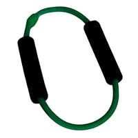 Toning and Fitness Resistance Exercise Ring with Foam Handles, Medium, Green